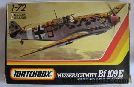 Matchbox 1/72 Messerschmitt Bf-109E-4Trop or E-3 - 1/JG27 Derna Libya 1941 or Rumanian Air Force 1943, PK-17 plastic model kit